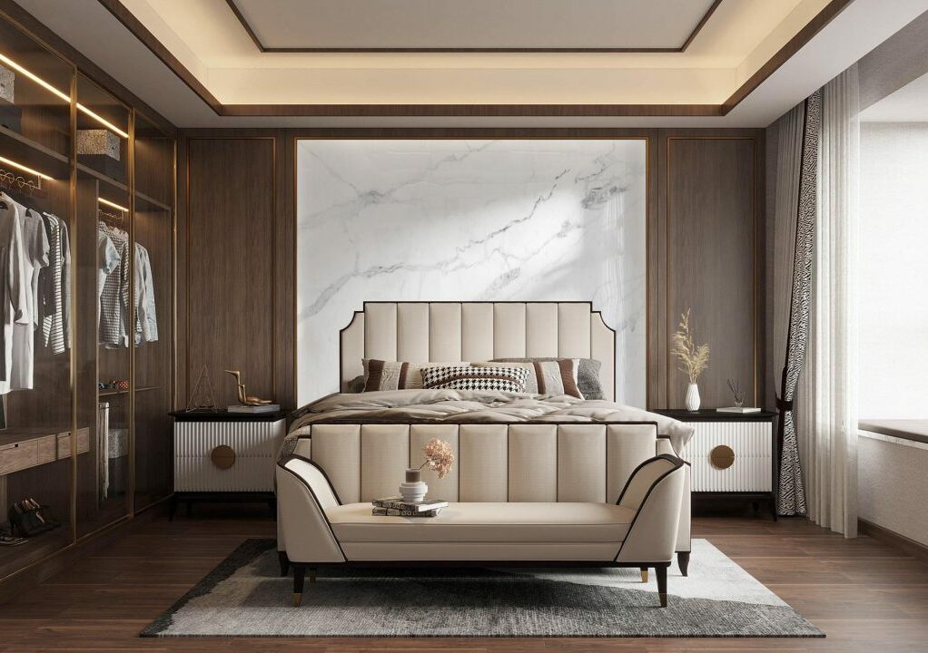 vách ốp đầu giường in UV